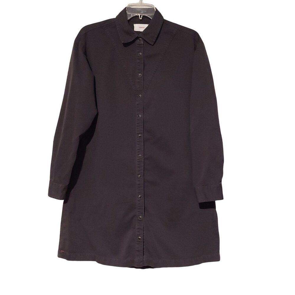 Xirena Snap Front Utility Shirt Dress Minimalist Lagonlook Lagom Layer Piece S